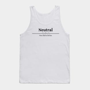 True Neutral DND 5e RPG Alignment Role Playing Tank Top